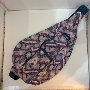 Kavu Patterned Sling Bag with Purple Accents